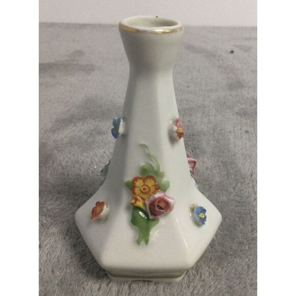 VINTAGE ERPHILA BUD VASE‎ MADE IN GERMANY ROSE PATTERN 4" - Picture 1 of 5